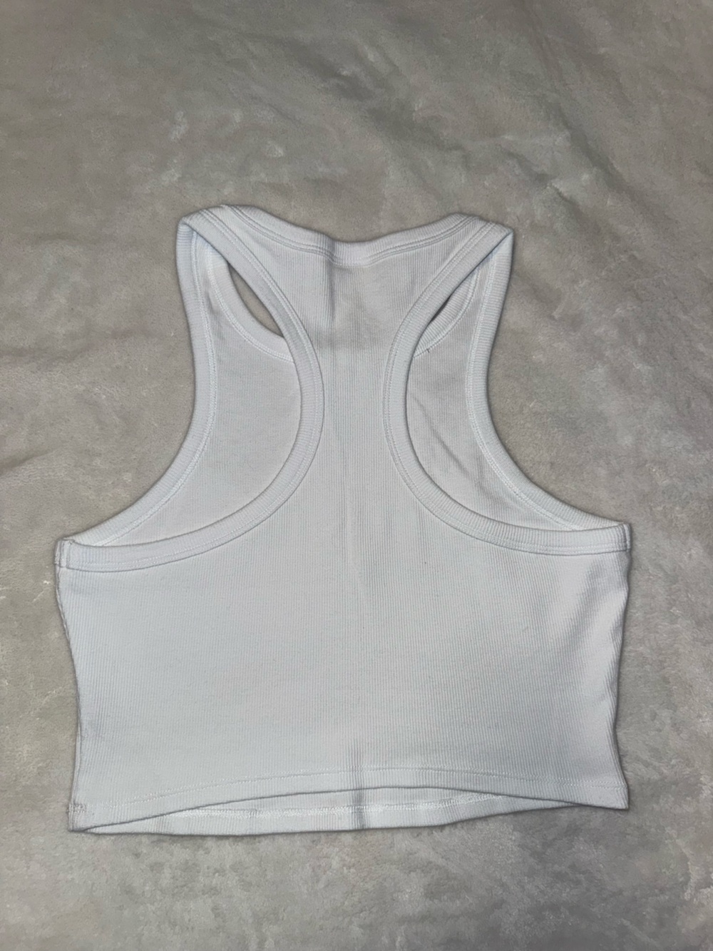 ALO Yoga White Ribbed Racerback Tank - Picture 2 of 2